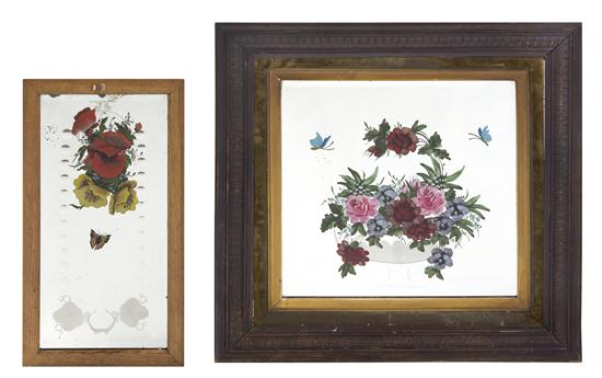 Two Reverse Paintings on Mirrors