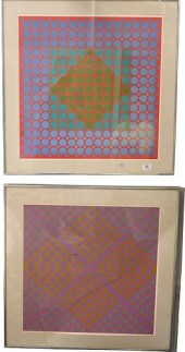 TWO RICHARD ANUSKIEWICZ ABSTRA