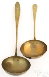 TWO RICHARD LEE CAST BRASS LAD
