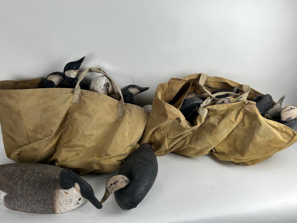 TWO RIGS OF L.L. BEAN CORK DECOYS