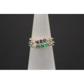 Two rings one emerald and diam