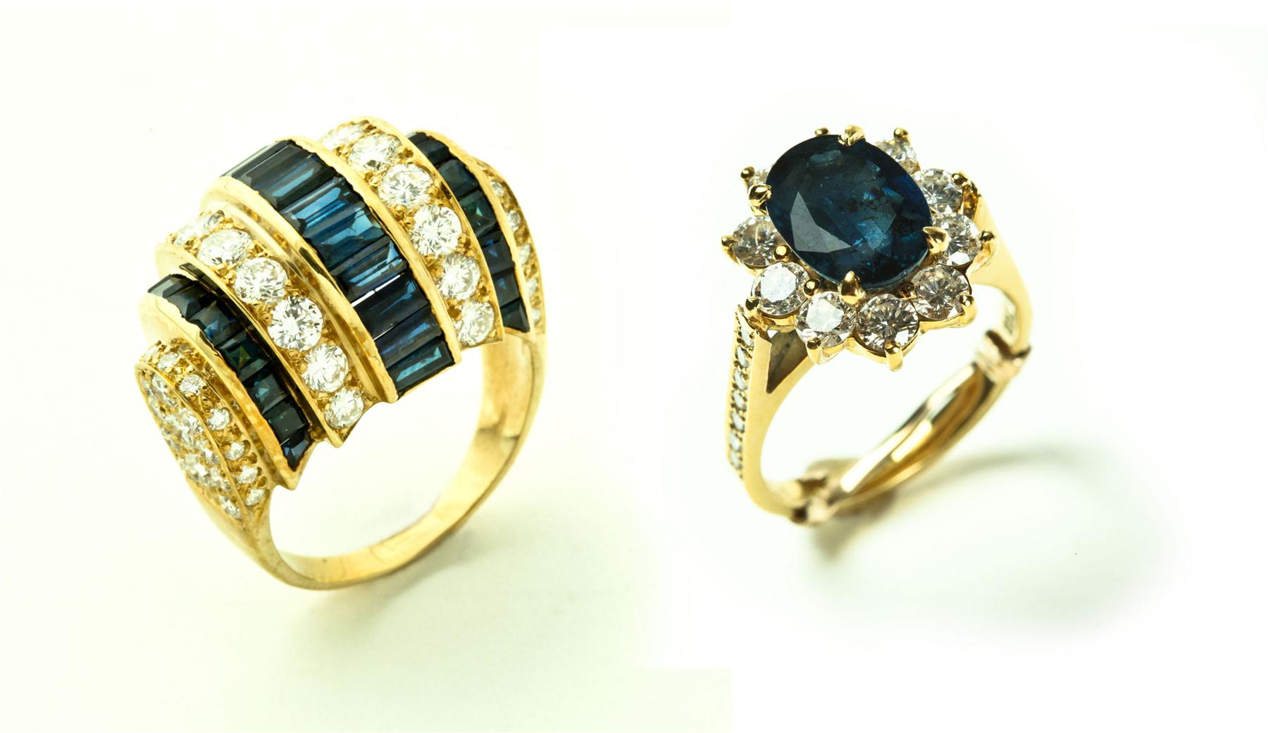 TWO RINGS.  Twentieth century.