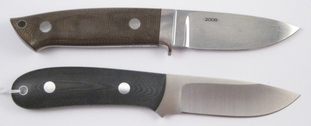 TWO R.L. DOZIER FIXED BLADE KNIVES;