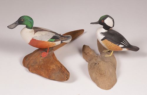 TWO ROBERT MORSE CARVED MINIATURE