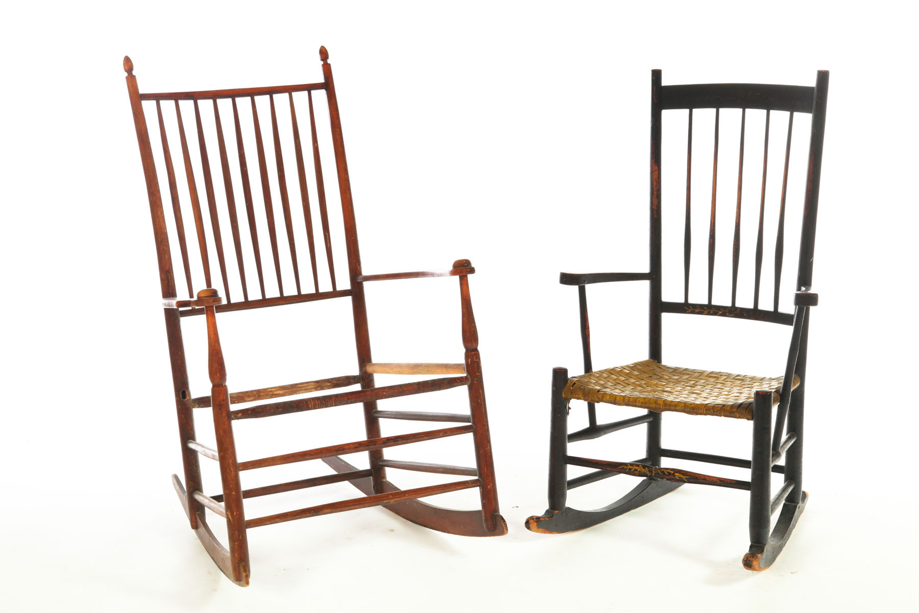 TWO ROCKING CHAIRS.  Both American