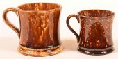 TWO ROCKINGHAM GLAZED YELLOWWA