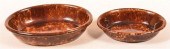 TWO ROCKINGHAM GLAZED YELLOWWA