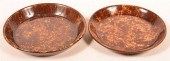 TWO ROCKINGHAM GLAZED YELLOWWA