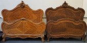 TWO ROCOCO STYLE FRUITWOOD FUL
