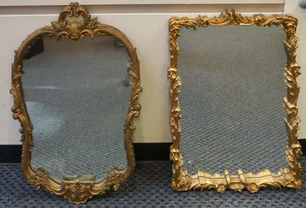 TWO ROCOCO STYLE GILT FRAME