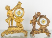 TWO ROCOCO STYLE GILT METAL FI