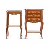 TWO ROCOCO STYLE MARQUETRY BRO