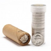 TWO ROLLS OF 90% SILVER QUARTE