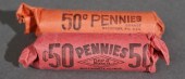 TWO ROLLS OF U.S. PENNIES, 190