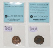 TWO ROMAN BRONZE COINS: CONSTA