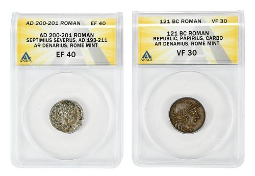 TWO ROMAN COINSRepublic era, Cn.