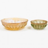 TWO ROMAN GLASS RIBBED BOWLS2