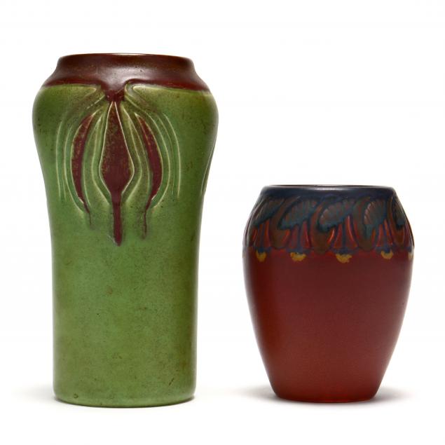 TWO ROOKWOOD ART POTTERY VASES