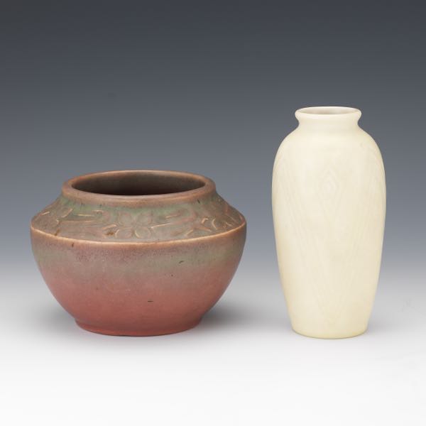 TWO ROOKWOOD POTTERY VASES, DATED