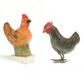 TWO ROOSTERS.  American  late