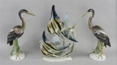 TWO ROSENTHAL PORCELAIN HERONS