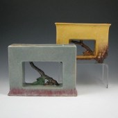 Two Roseville Artwood planters