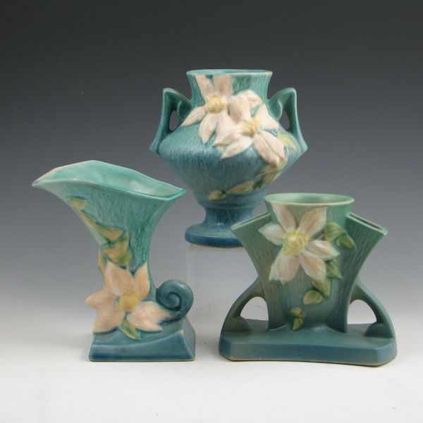 Two Roseville Clematis vases