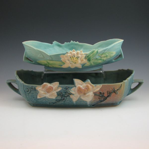 Two Roseville console bowls