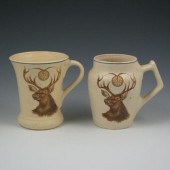 Two Roseville Creamware Elks m
