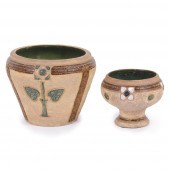 TWO ROSEVILLE MOSTIQUE POTTERY