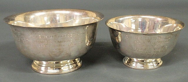 Two round sterling silver Revere