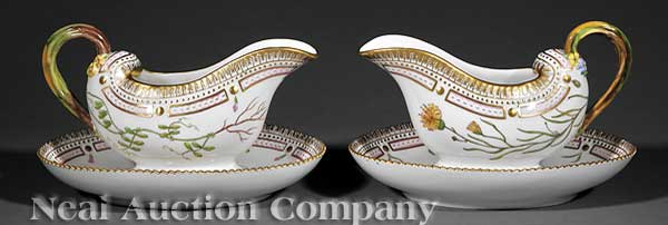 Two Royal Copenhagen "Flora Danica"