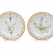 Two Royal Copenhagen Flora Dan