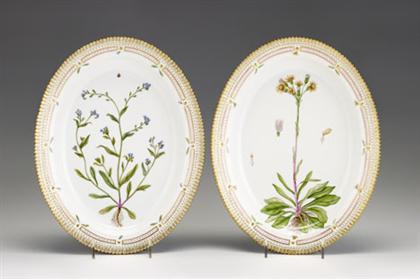 Two Royal Copenhagen 'Flora Danica'