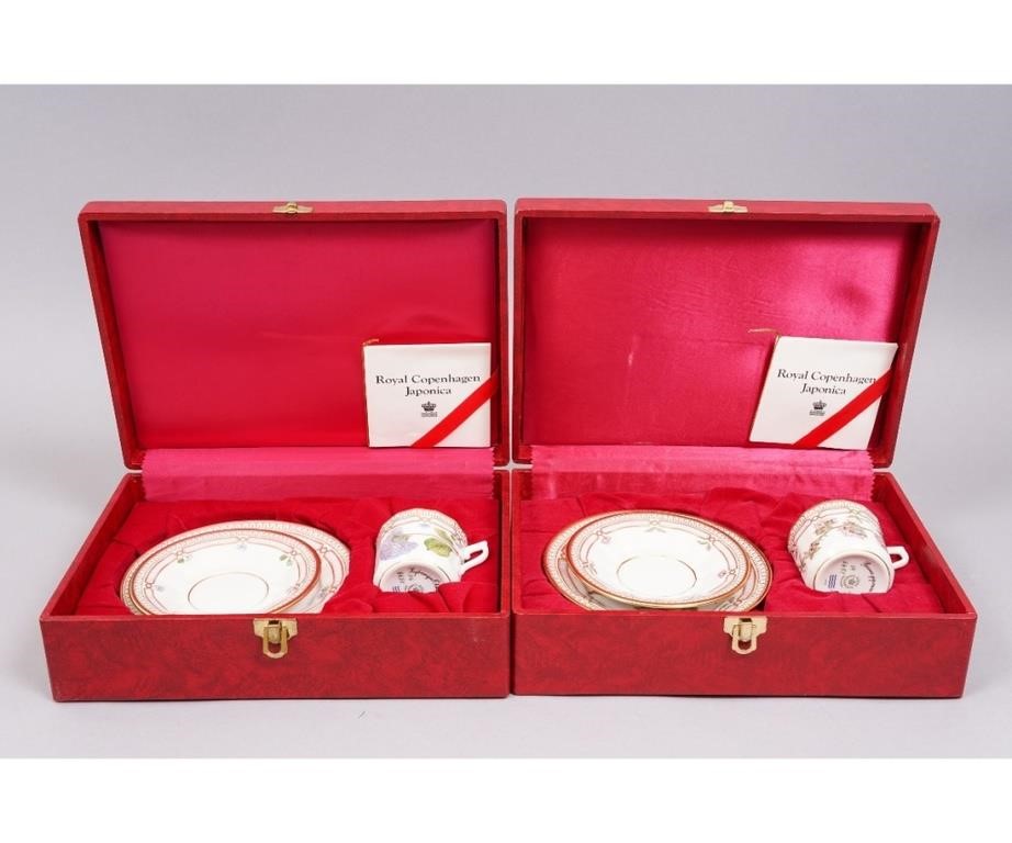 Two Royal Copenhagen Japonica boxed