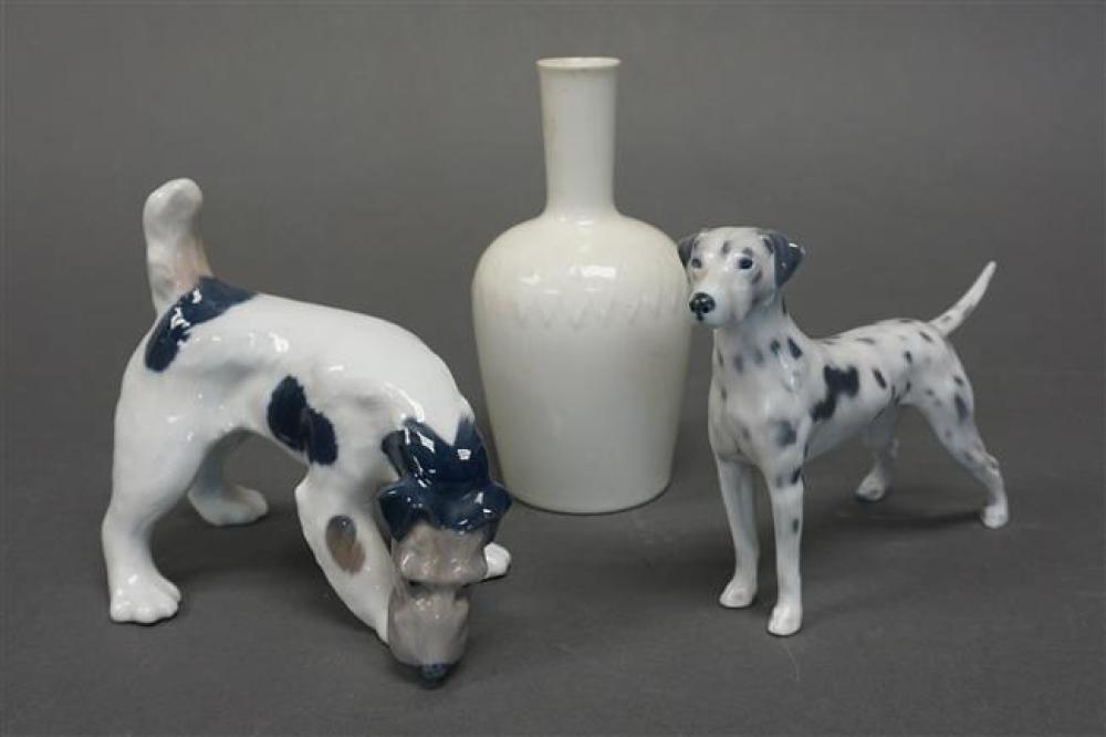 TWO ROYAL COPENHAGEN PORCELAIN DOGS