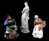 TWO ROYAL DOULTON AND ONE NAO