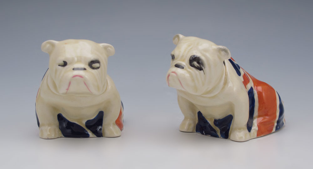 TWO ROYAL DOULTON BULLDOGS: