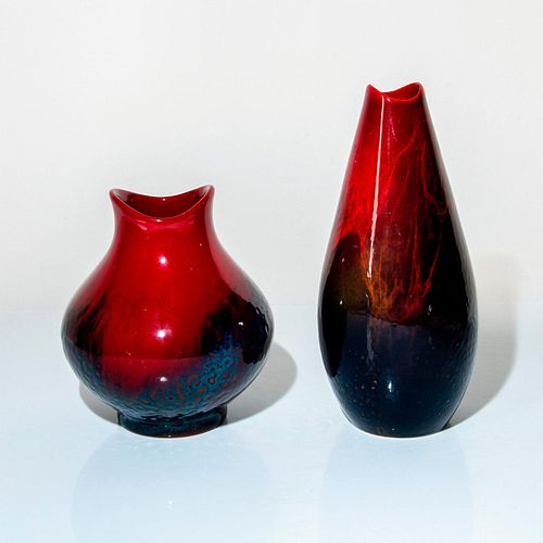 TWO ROYAL DOULTON FLAMBE HIGH FIRED