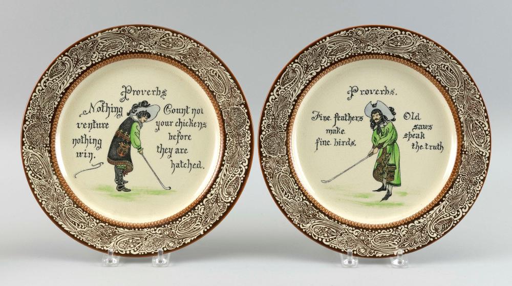 TWO ROYAL DOULTON GOLF PROVERBS