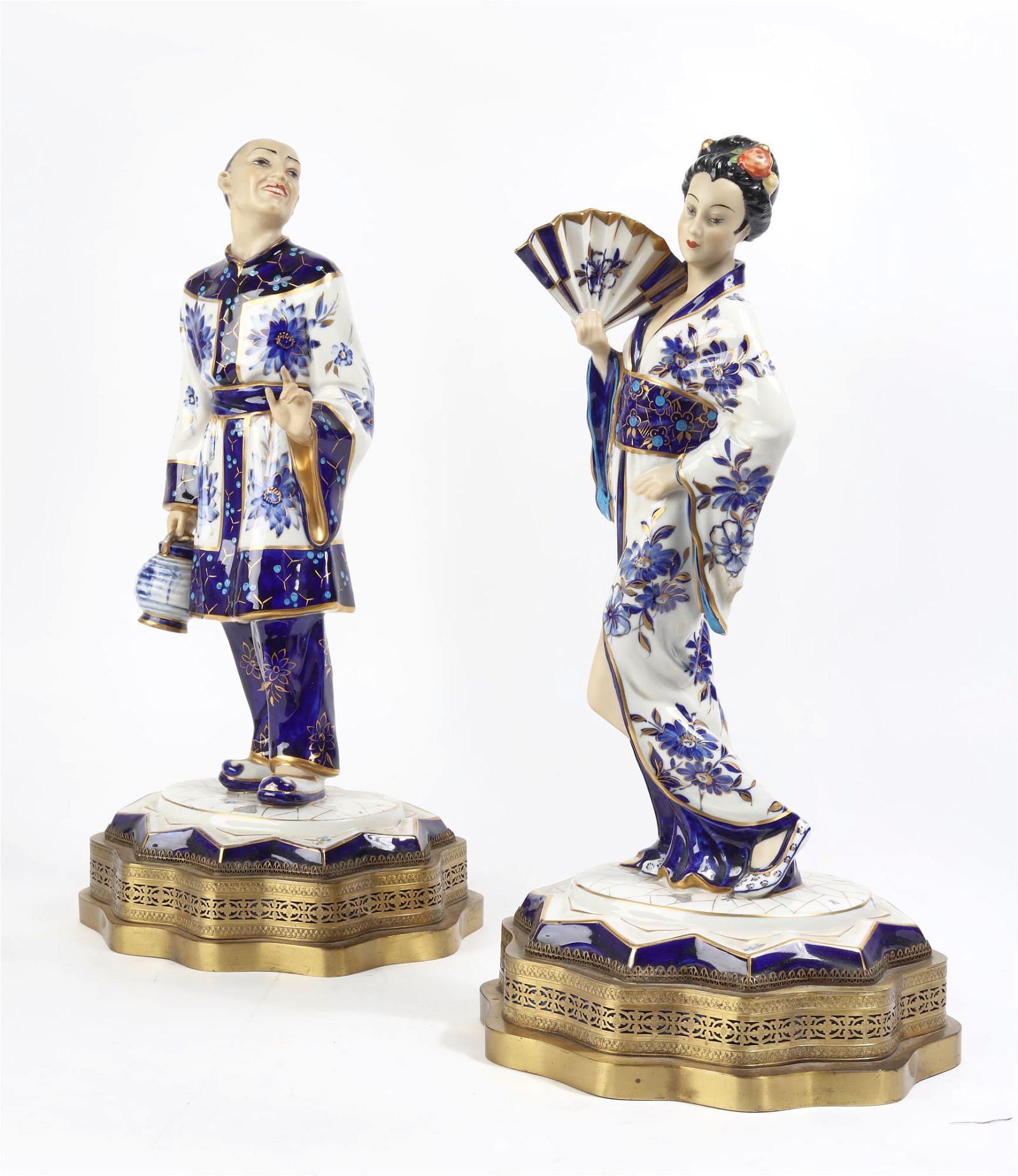 TWO ROYAL DUX BOHEMIAN JAPANESE