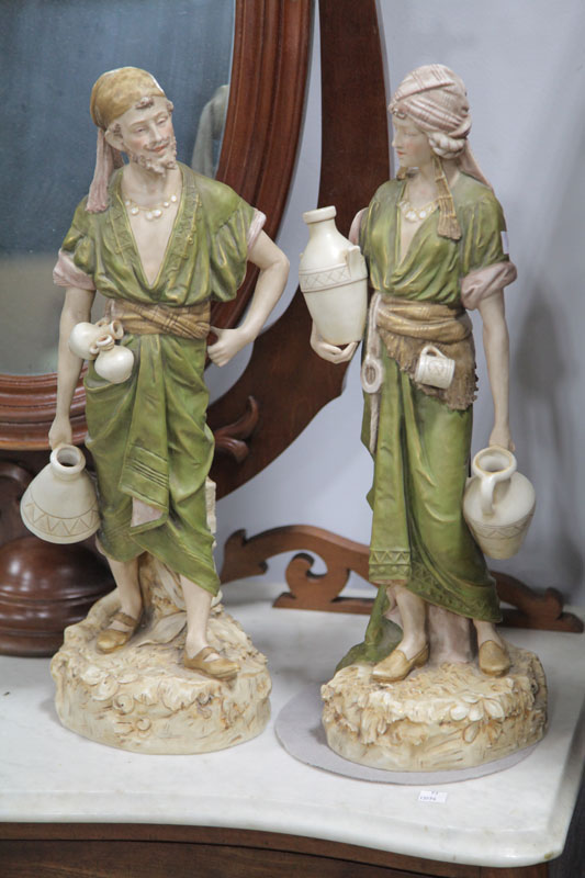 TWO ROYAL DUX FIGURES.