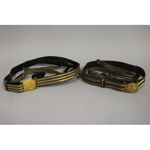 Two Royal navy Officers dress sword