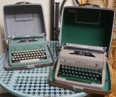 TWO ROYAL QUIET DELUXE PORTABL