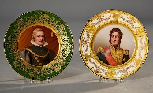 TWO ROYAL VIENNA CABINET