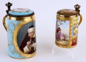 TWO ROYAL VIENNA HAND PAINTED