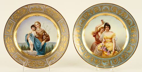 TWO ROYAL VIENNA PORCELAIN