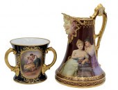TWO ROYAL VIENNA PORCELAIN PIE