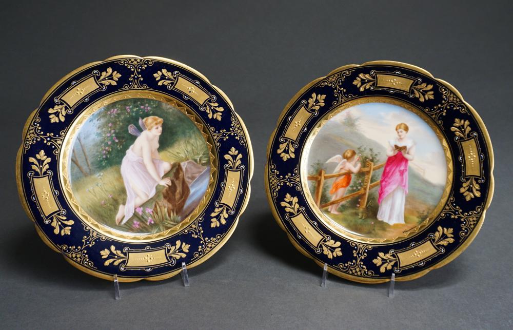 TWO ROYAL VIENNA TYPE PORCELAIN