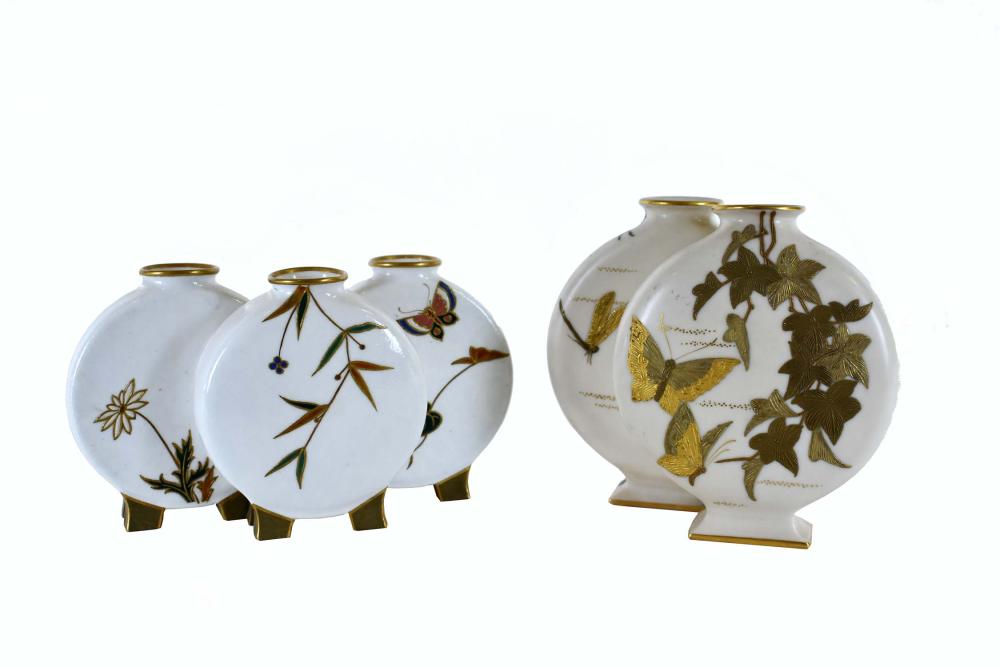 TWO ROYAL WORCESTER GILT